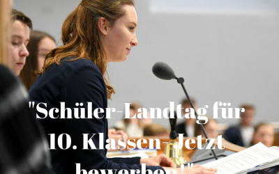 5. Schüler-Landtag – Politik erleben und mitgestalten