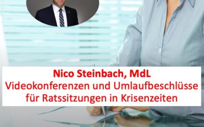 Neue Regelung: Ratssitzungen und Beschlüsse in Krisenzeiten auch per Videokonferenz oder Umlaufbeschluss möglich