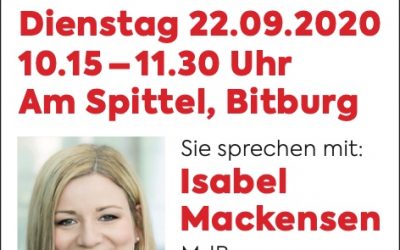 Isabel Mackensen, MdB und Nico Steinbach, MdL auf dem Spittel in Bitburg
