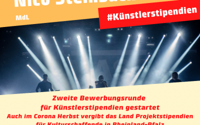 Abgeordneter Nico Steinbach: Zweite Bewerbungsrunde für Künstlerstipendien des Landes gestartet