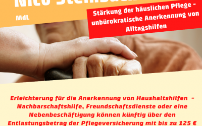 Haushaltshilfen für Pflegebedürftige werden unbürokratisch anerkannt