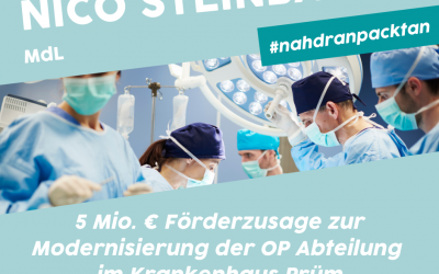 5 Mio. Euro an Landesförderung für das Krankenhaus in Prüm!