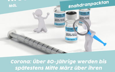 Über 80-Jährige werden bis Mitte März über Impftermin informiert