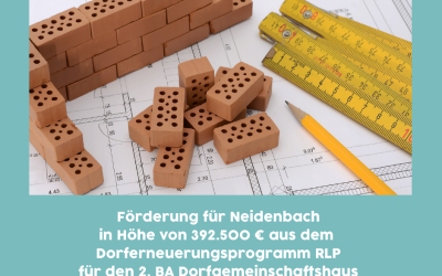 392.500 Euro für Dorferneuerung in Neidenbach