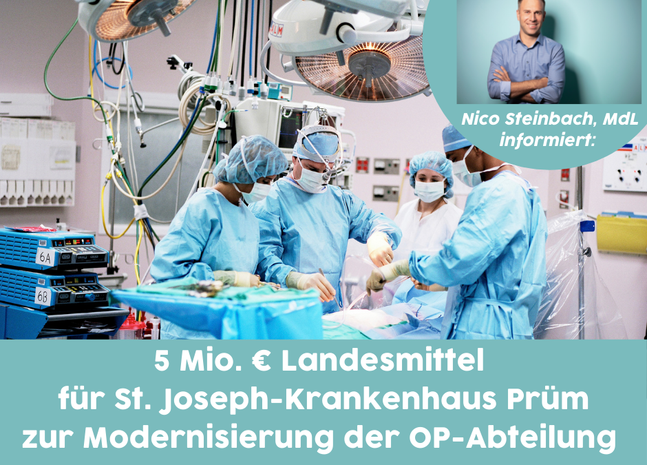 5 Millionen Euro Landesmittel für das St. Joseph-Krankenhaus in Prüm
