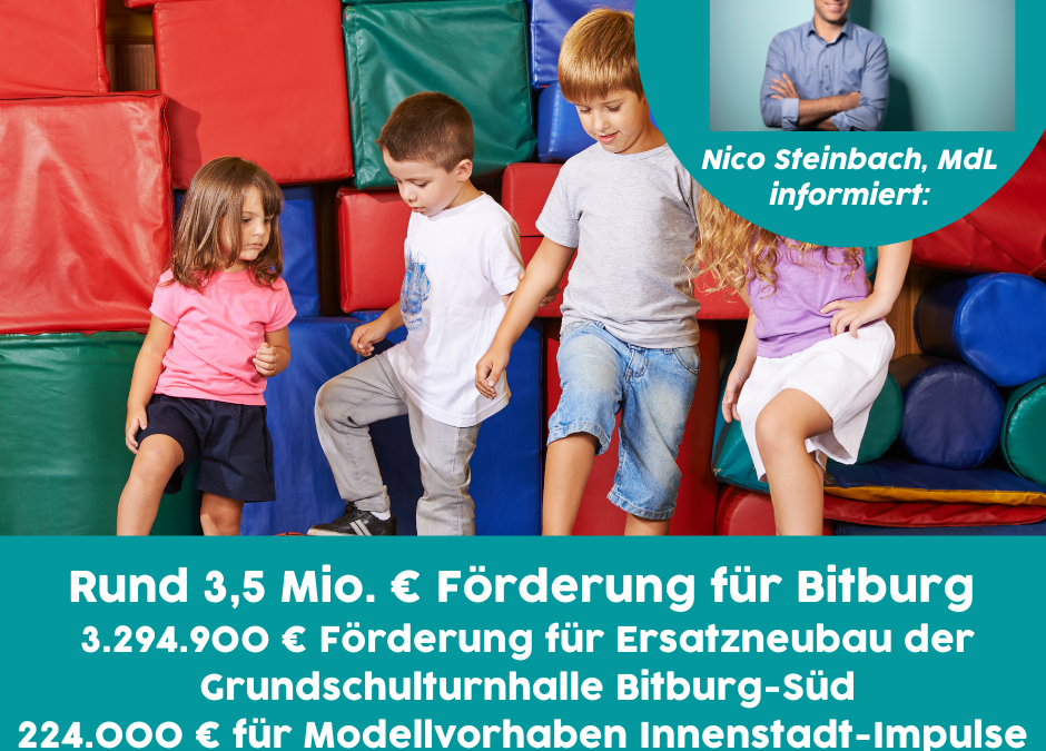 Stadt Bitburg erhält rd. 3,5 Mio. € Förderung