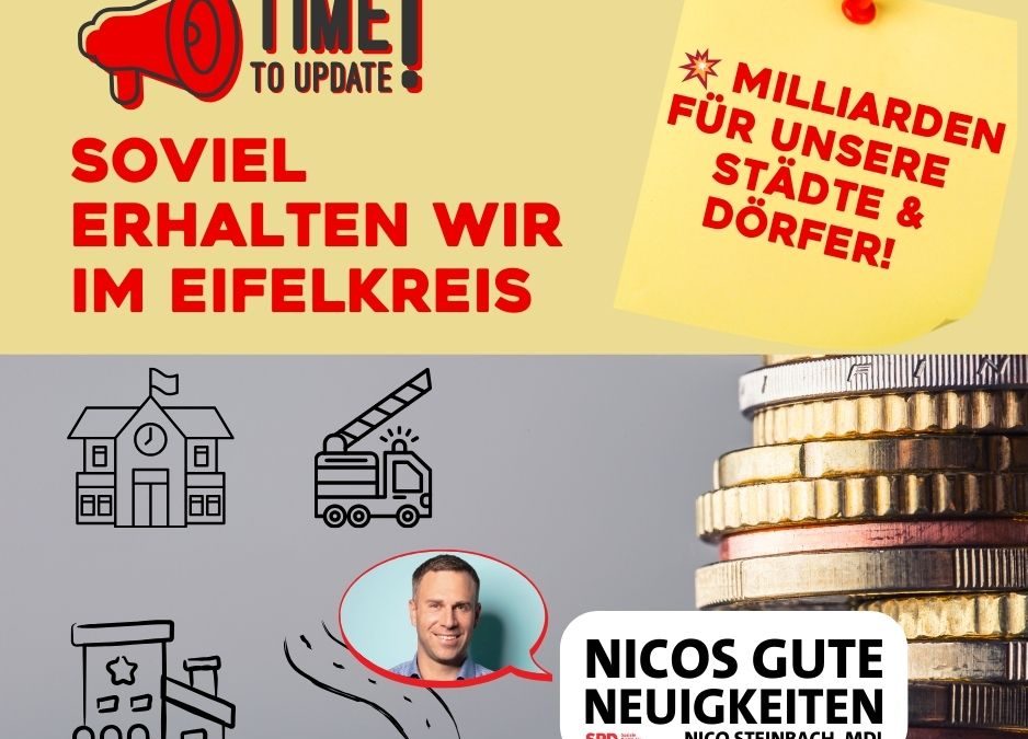 Riesige Rekord-Unterstützung: 104,4 Millionen Euro fließen zusätzlich in den Eifelkreis Bitburg-Prüm